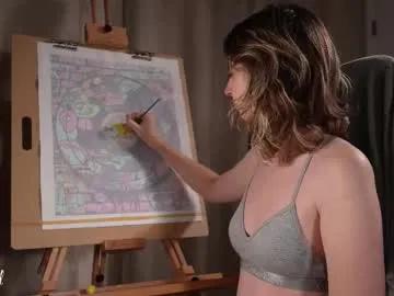 haileyhill — Painting & Orgasms  #natural #petite #smalltits #hairy #cute